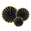 PartyDeco Decoratieve Rozetten - Black & Gold