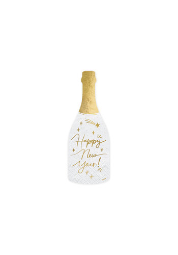 Servetten Happy New Year - Champagne - 7x19 cm 