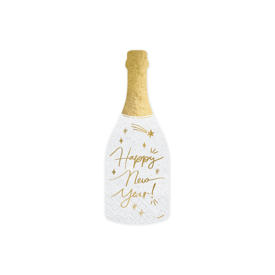 Servetten Happy New Year - Champagne-2