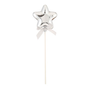 Espa Taart Topper Ster Zilver - 5.5 x 2.5 x 21 cm