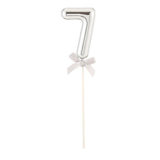Espa Taart Topper nr. 7 Zilver - 5.5 x 2.5 x 21 cm