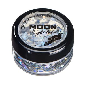 moon Chunky Glitter - Laser Zilver - 3 gram