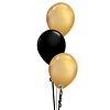 Sempertex Tafeldecoratie Black & Gold - 3 Heliumballonnen