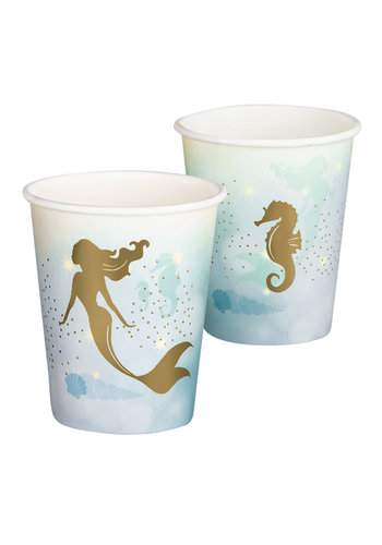 Mermaid Bekertjes - 6 stuks - 250ml 