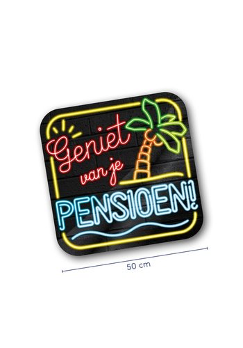 Neon Decoratie Sign - Pensioen 