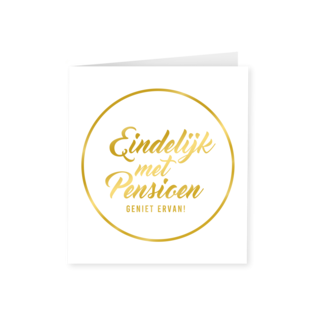 Paperdreams Gold white card - Pensioen