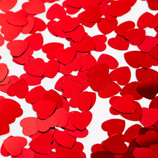 Globos Tafel Confetti Hart Rood - 14 gram