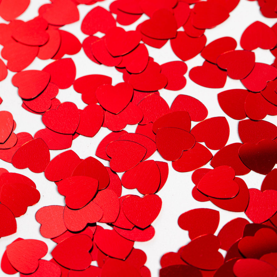 Tafel Confetti Hart Rood-1