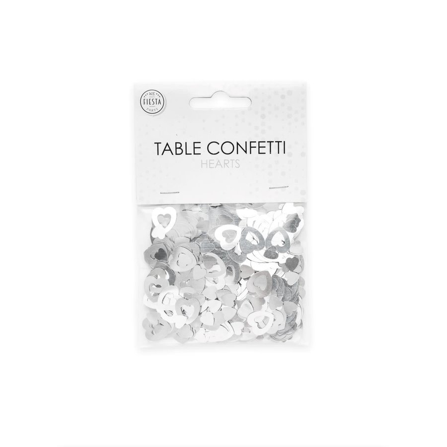Tafel Confetti Open Hart Zilver-2