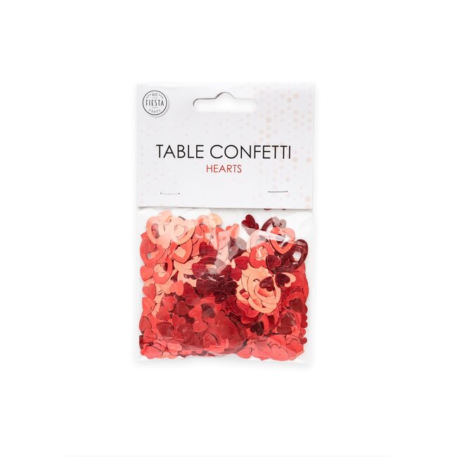 Tafel Confetti Open Hart Rood