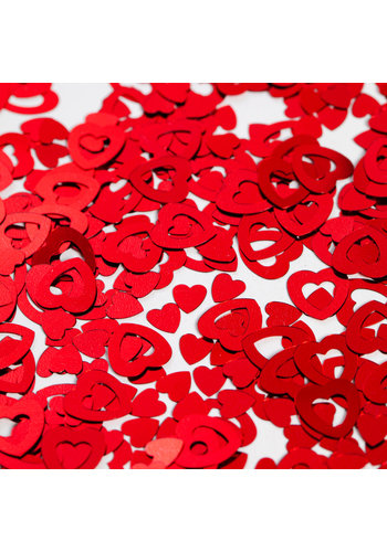 Tafel Confetti Open Hart Rood - 14 gram 