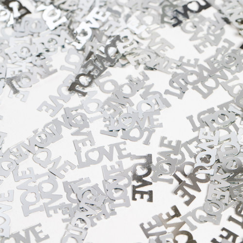 Tafel Confetti Love Zilver - 14 gram 