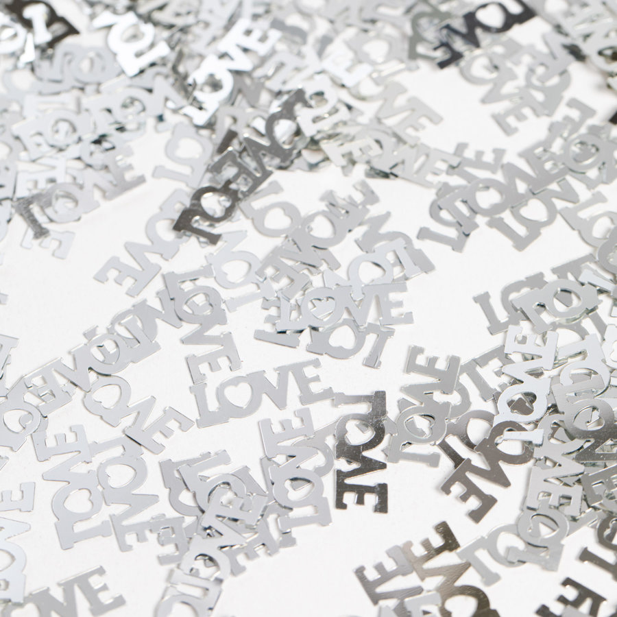 Tafel Confetti Love Zilver-1