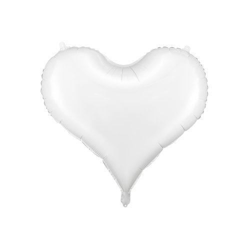 Folieballon Heart White - 75x64,5cm 