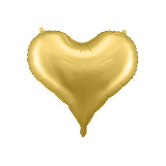 PartyDeco Folieballon Heart Gold - 75x64,5cm