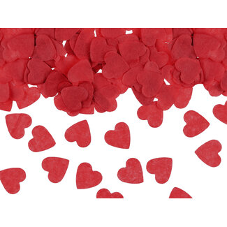 PartyDeco Confetti Hearts Red