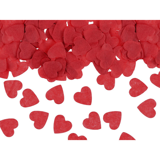 Confetti Hearts Red