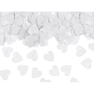 PartyDeco Confetti Hearts White