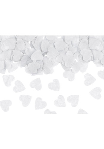 Confetti Hearts White 