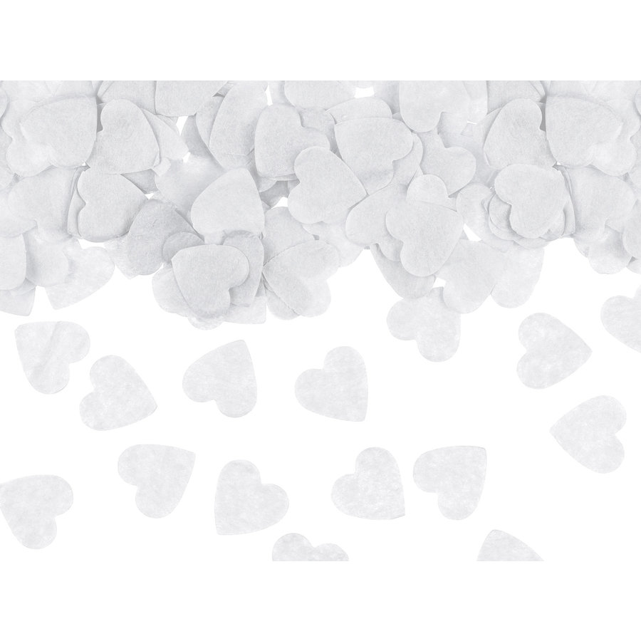 Confetti Hearts White-1