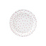 PartyDeco Bordjes Wit Dots Rosé Gold  - 18cm - 6 stuks
