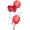 Qualatex I Love You Roses - tros van 5 ballonnen