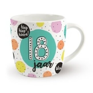 Miko Verjaardag mok - 18 jaar