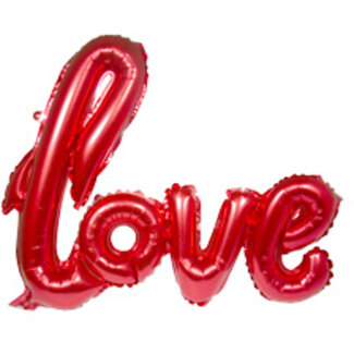 PartyPal Folieballon "LOVE" rood
