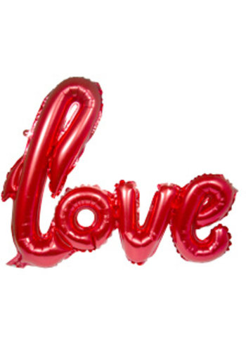 Folieballon "LOVE" rood - 70 x 60cm 
