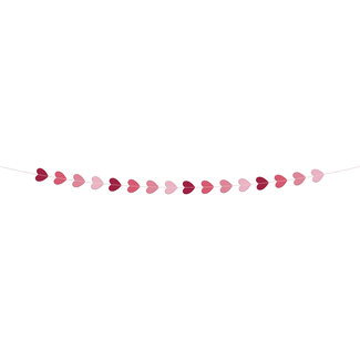 Folat Slinger Papier Mini Hartjes - 3 mtr