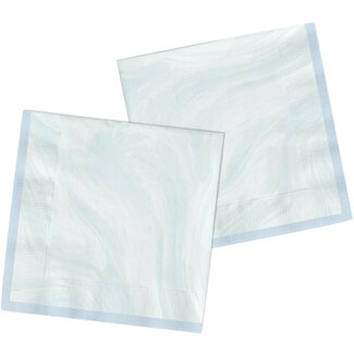 Servetten Marmer Blauw 33x33cm - 20 st