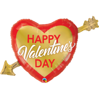 Anagram Folieballon Valentine's Golden Arrow - 79 x 58cm