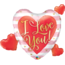 Anagram Folieballon I Love You Pink Stripes & Hrts - 94cm