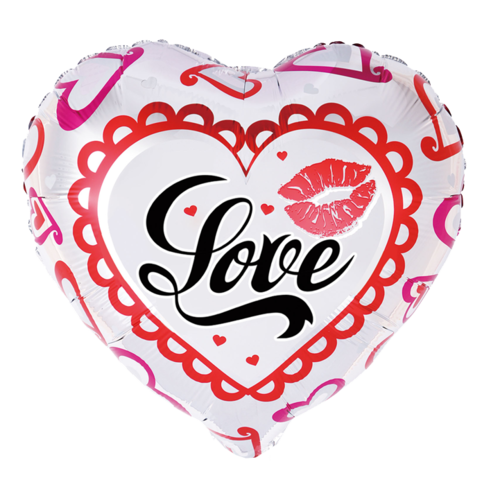 Folieballon Heartshape Love - 45 cm 