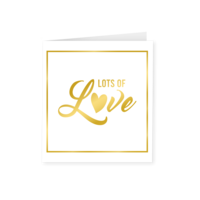 Gold white card - Lots of love