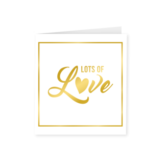 Paperdreams Gold white card - Lots of love