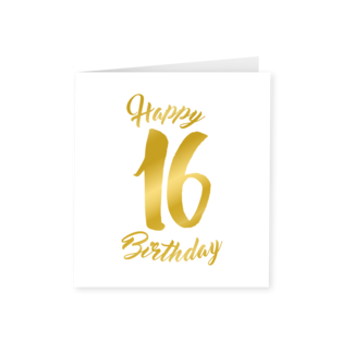 Paperdreams Gold white card - 16 years