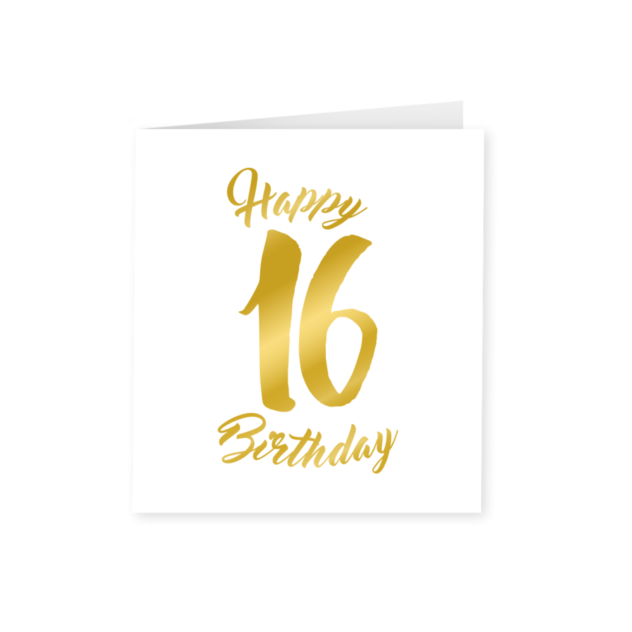 Gold white card - 16 years-1