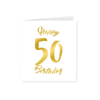 Gold white card - 50 years