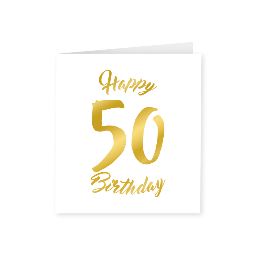 Gold white card - 50 years-1