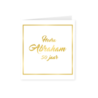 Gold white card - Abraham 50