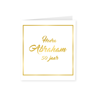 Paperdreams Gold white card - Abraham 50