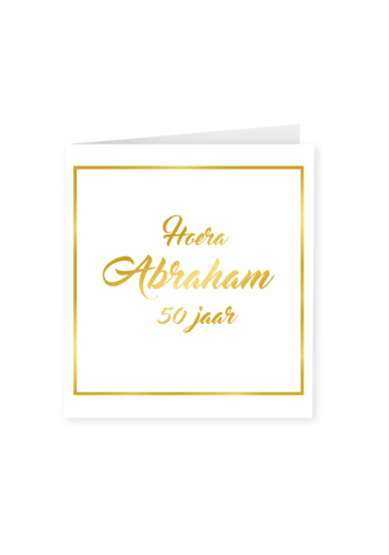 Gold white card - Abraham 50 