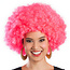 Afro Pruik - Pink