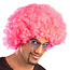Afro Pruik - Pink