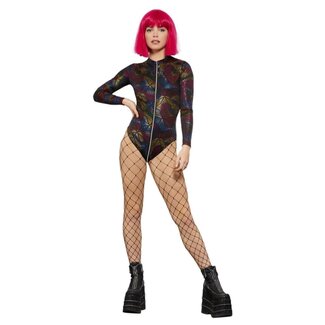 Fever Fever Miss Whiplash Rainbow Print Bodysuit