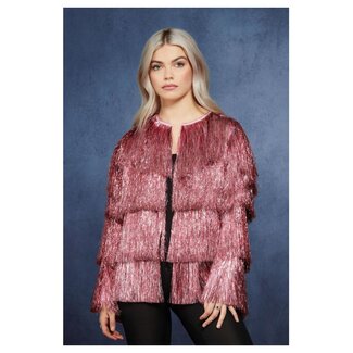 Fever Fever Tinsel Festival Jacket - Pink