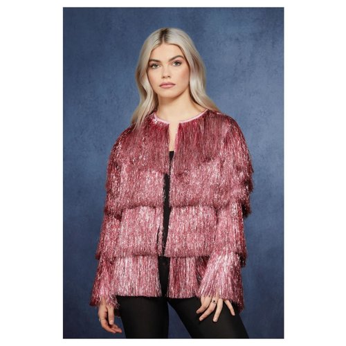 Fever Tinsel Festival Jacket - Pink 