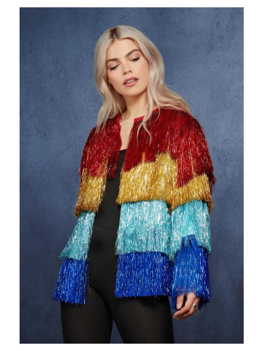 Fever Tinsel Festival Jacket Rainbow voor Party online