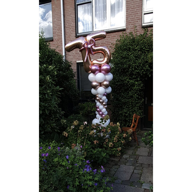 Pilaar 2 mtr met cijfers